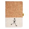 Cork And Heathered Fabric Hardcover Journal 5.5" X 8.25" Thumbnail