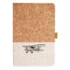Cork And Heathered Fabric Hardcover Journal 5.5" X 8.25" Thumbnail