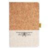 Cork And Heathered Fabric Hardcover Journal 5.5" X 8.25" Thumbnail