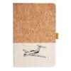Cork And Heathered Fabric Hardcover Journal 5.5" X 8.25" Thumbnail