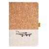 Cork And Heathered Fabric Hardcover Journal 5.5" X 8.25" Thumbnail