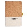 Cork And Heathered Fabric Hardcover Journal 5.5" X 8.25" Thumbnail