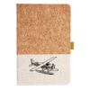 Cork And Heathered Fabric Hardcover Journal 5.5" X 8.25" Thumbnail