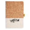 Cork And Heathered Fabric Hardcover Journal 5.5" X 8.25" Thumbnail