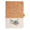 Cork And Heathered Fabric Hardcover Journal 5.5" X 8.25" Thumbnail