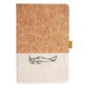 Cork And Heathered Fabric Hardcover Journal 5.5" X 8.25" Thumbnail