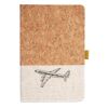 Cork And Heathered Fabric Hardcover Journal 5.5" X 8.25" Thumbnail