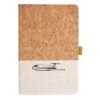 Cork And Heathered Fabric Hardcover Journal 5.5" X 8.25" Thumbnail