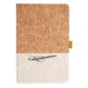 Cork And Heathered Fabric Hardcover Journal 5.5" X 8.25" Thumbnail