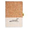 Cork And Heathered Fabric Hardcover Journal 5.5" X 8.25" Thumbnail