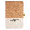 Cork And Heathered Fabric Hardcover Journal 5.5" X 8.25" Thumbnail