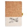 Cork And Heathered Fabric Hardcover Journal 5.5" X 8.25" Thumbnail