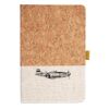 Cork And Heathered Fabric Hardcover Journal 5.5" X 8.25" Thumbnail