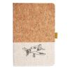 Cork And Heathered Fabric Hardcover Journal 5.5" X 8.25" Thumbnail