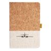Cork And Heathered Fabric Hardcover Journal 5.5" X 8.25" Thumbnail