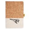 Cork And Heathered Fabric Hardcover Journal 5.5" X 8.25" Thumbnail