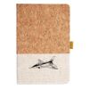 Cork And Heathered Fabric Hardcover Journal 5.5" X 8.25" Thumbnail
