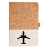 Cork And Heathered Fabric Hardcover Journal 5.5" X 8.25" Thumbnail