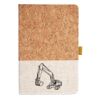 Cork And Heathered Fabric Hardcover Journal 5.5" X 8.25" Thumbnail