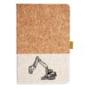 Cork And Heathered Fabric Hardcover Journal 5.5" X 8.25" Thumbnail