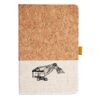 Cork And Heathered Fabric Hardcover Journal 5.5" X 8.25" Thumbnail