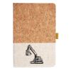 Cork And Heathered Fabric Hardcover Journal 5.5" X 8.25" Thumbnail