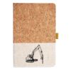 Cork And Heathered Fabric Hardcover Journal 5.5" X 8.25" Thumbnail