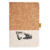 Cork And Heathered Fabric Hardcover Journal 5.5" X 8.25" Thumbnail
