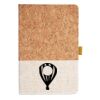 Cork And Heathered Fabric Hardcover Journal 5.5" X 8.25" Thumbnail