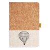 Cork And Heathered Fabric Hardcover Journal 5.5" X 8.25" Thumbnail