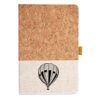Cork And Heathered Fabric Hardcover Journal 5.5" X 8.25" Thumbnail