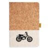 Cork And Heathered Fabric Hardcover Journal 5.5" X 8.25" Thumbnail