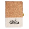 Cork And Heathered Fabric Hardcover Journal 5.5" X 8.25" Thumbnail