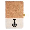 Cork And Heathered Fabric Hardcover Journal 5.5" X 8.25" Thumbnail