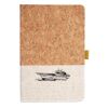 Cork And Heathered Fabric Hardcover Journal 5.5" X 8.25" Thumbnail