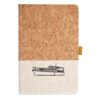 Cork And Heathered Fabric Hardcover Journal 5.5" X 8.25" Thumbnail