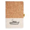 Cork And Heathered Fabric Hardcover Journal 5.5" X 8.25" Thumbnail
