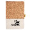 Cork And Heathered Fabric Hardcover Journal 5.5" X 8.25" Thumbnail