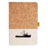 Cork And Heathered Fabric Hardcover Journal 5.5" X 8.25" Thumbnail