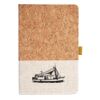 Cork And Heathered Fabric Hardcover Journal 5.5" X 8.25" Thumbnail