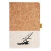 Cork And Heathered Fabric Hardcover Journal 5.5" X 8.25" Thumbnail