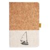 Cork And Heathered Fabric Hardcover Journal 5.5" X 8.25" Thumbnail
