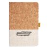 Cork And Heathered Fabric Hardcover Journal 5.5" X 8.25" Thumbnail