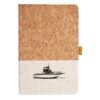 Cork And Heathered Fabric Hardcover Journal 5.5" X 8.25" Thumbnail