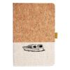 Cork And Heathered Fabric Hardcover Journal 5.5" X 8.25" Thumbnail