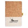 Cork And Heathered Fabric Hardcover Journal 5.5" X 8.25" Thumbnail