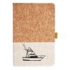 Cork And Heathered Fabric Hardcover Journal 5.5" X 8.25" Thumbnail