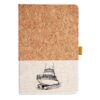 Cork And Heathered Fabric Hardcover Journal 5.5" X 8.25" Thumbnail