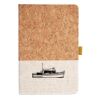 Cork And Heathered Fabric Hardcover Journal 5.5" X 8.25" Thumbnail