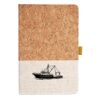 Cork And Heathered Fabric Hardcover Journal 5.5" X 8.25" Thumbnail